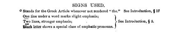 marks used in the second edition of Rotherham's New Testament